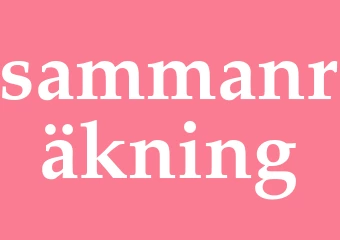 Synonym sammanräkning