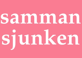 Synonym sammansjunken