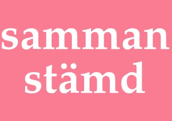 Synonym sammanstämd