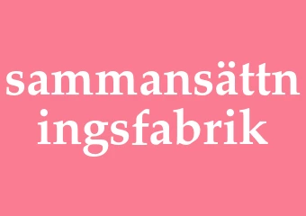 Synonym sammansättningsfabrik