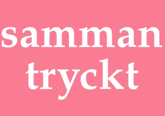 Synonym sammantryckt