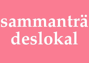 Synonym sammanträdeslokal