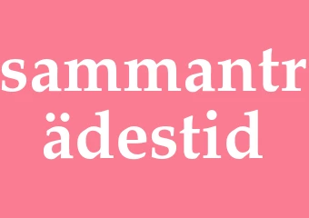 Synonym sammanträdestid