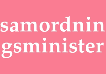 Synonym samordningsminister