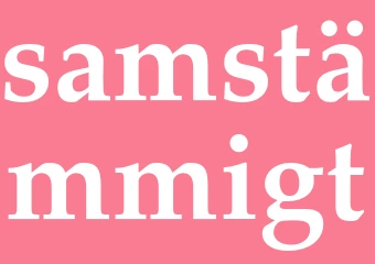 Synonym samstämmigt