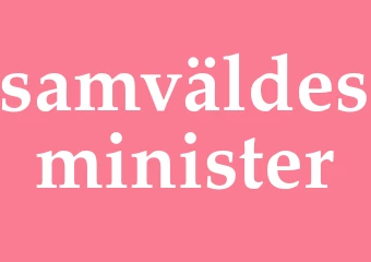Synonym samväldesminister