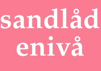 Synonym sandlådenivå