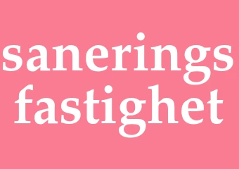 Synonym saneringsfastighet