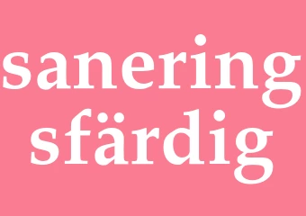 Synonym saneringsfärdig