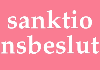 Synonym sanktionsbeslut