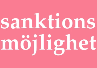 Synonym sanktionsmöjlighet