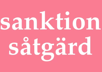 Synonym sanktionsåtgärd