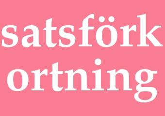 Synonym satsförkortning