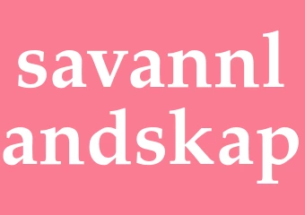 Synonym savannlandskap