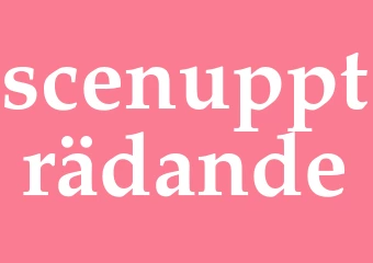 Synonym scenuppträdande
