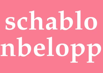 Synonym schablonbelopp