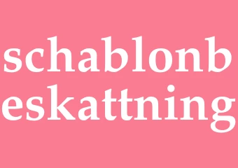 Synonym schablonbeskattning