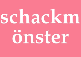 Synonym schackmönster