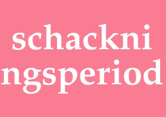 Synonym schackningsperiod