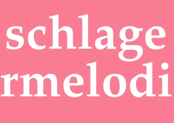 Synonym schlagermelodi