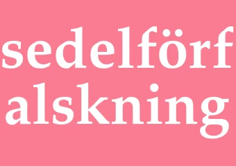 Synonym sedelförfalskning