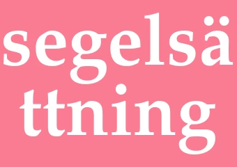 Synonym segelsättning