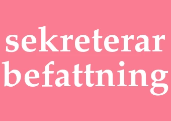 Synonym sekreterarbefattning
