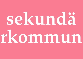 Synonym sekundärkommun