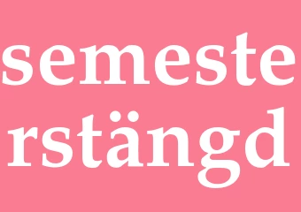 Synonym semesterstängd