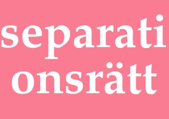 Synonym separationsrätt