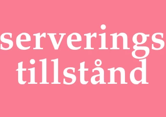Synonym serveringstillstånd