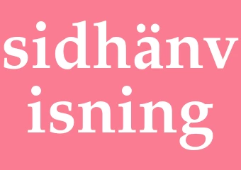 Synonym sidhänvisning