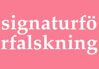 Synonym signaturförfalskning