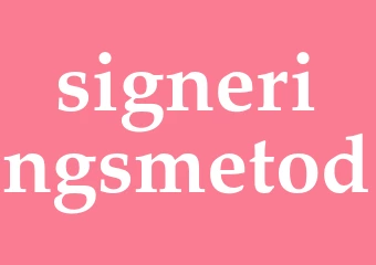 Synonym signeringsmetod