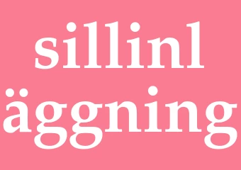Synonym sillinläggning