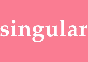 Synonym singular