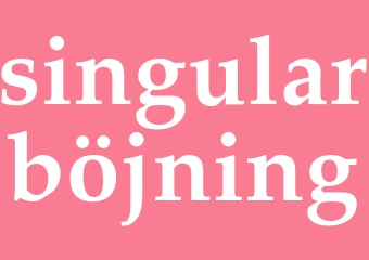 Synonym singularböjning
