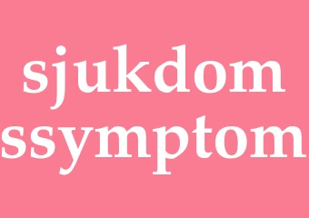Synonym sjukdomssymptom
