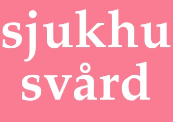 Synonym sjukhusvård