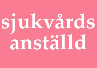 Synonym sjukvårdsanställd