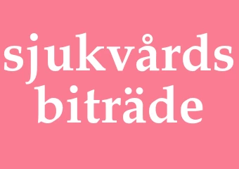 Synonym sjukvårdsbiträde