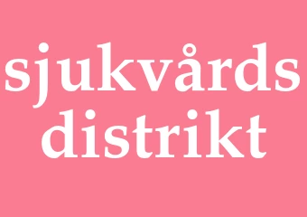 Synonym sjukvårdsdistrikt