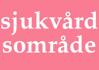 Synonym sjukvårdsområde