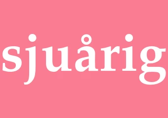 Synonym sjuårig