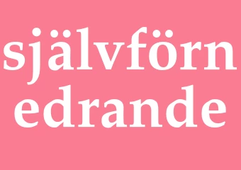 Synonym självförnedrande