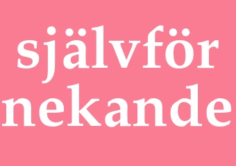 Synonym självförnekande