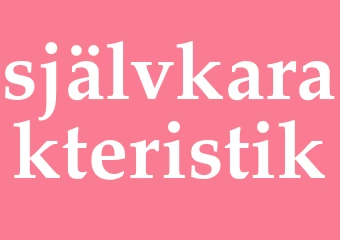 Synonym självkarakteristik