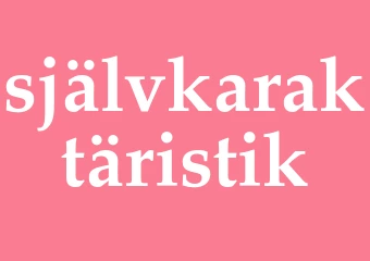 Synonym självkaraktäristik