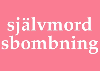 Synonym självmordsbombning