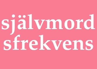 Synonym självmordsfrekvens